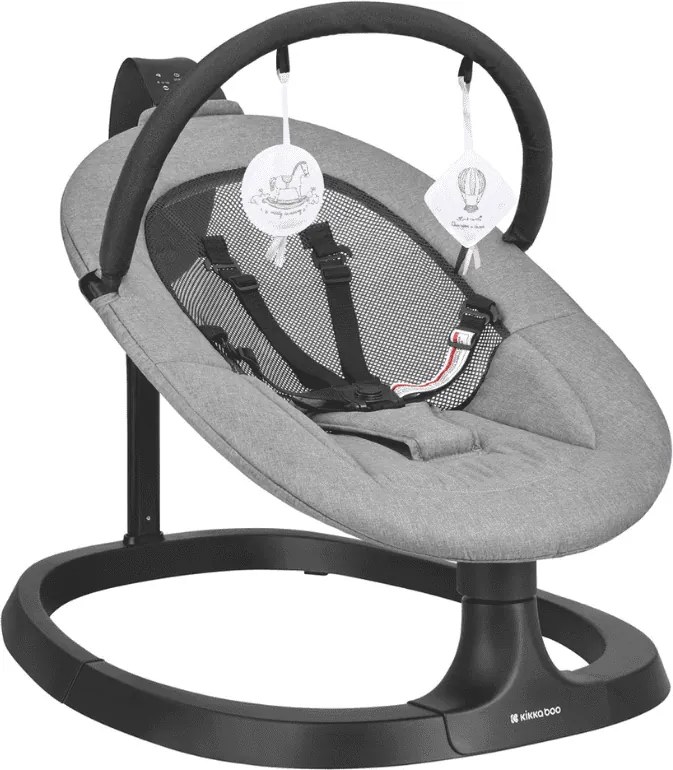 Cadeira Balanço elétrica para bebés Zazu Cinza