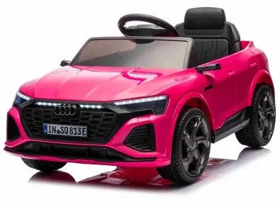 Carro elétrico para Crianças 12V Audi SQ8 Rodas de espuma EVA, Assento Couro ecológico Rosa