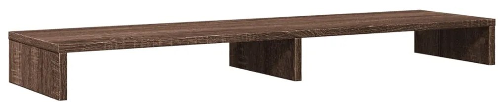 Suporte monitor 100x27x10cm derivados madeira carvalho castanho