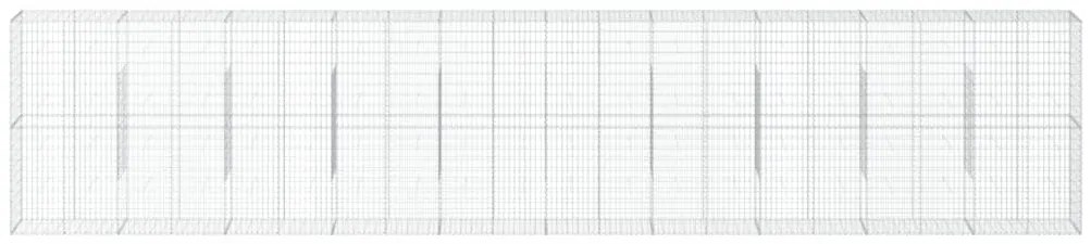 Cesto gabião com cobertura 1000x50x200 cm ferro galvanizado