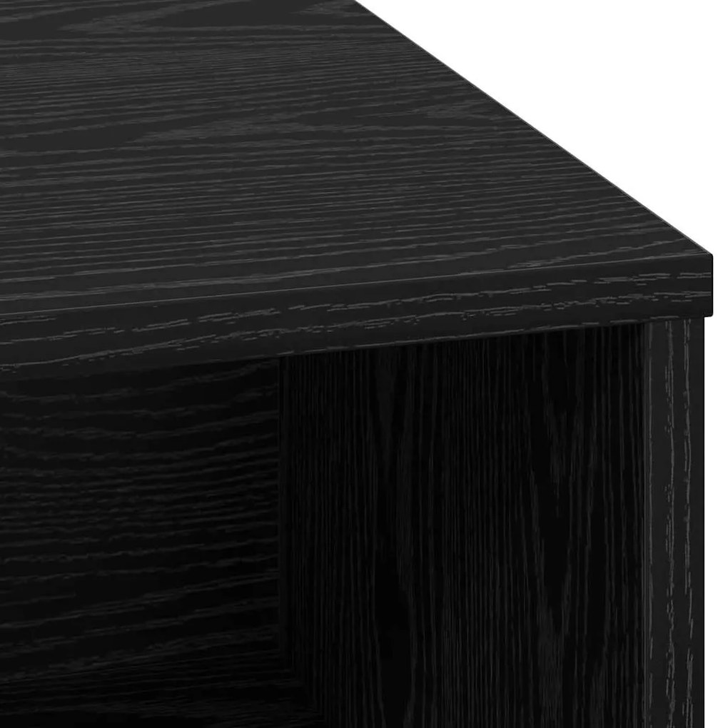 Sideboard com LED Madeira Carvalho Preto 71x34,5x75 cm