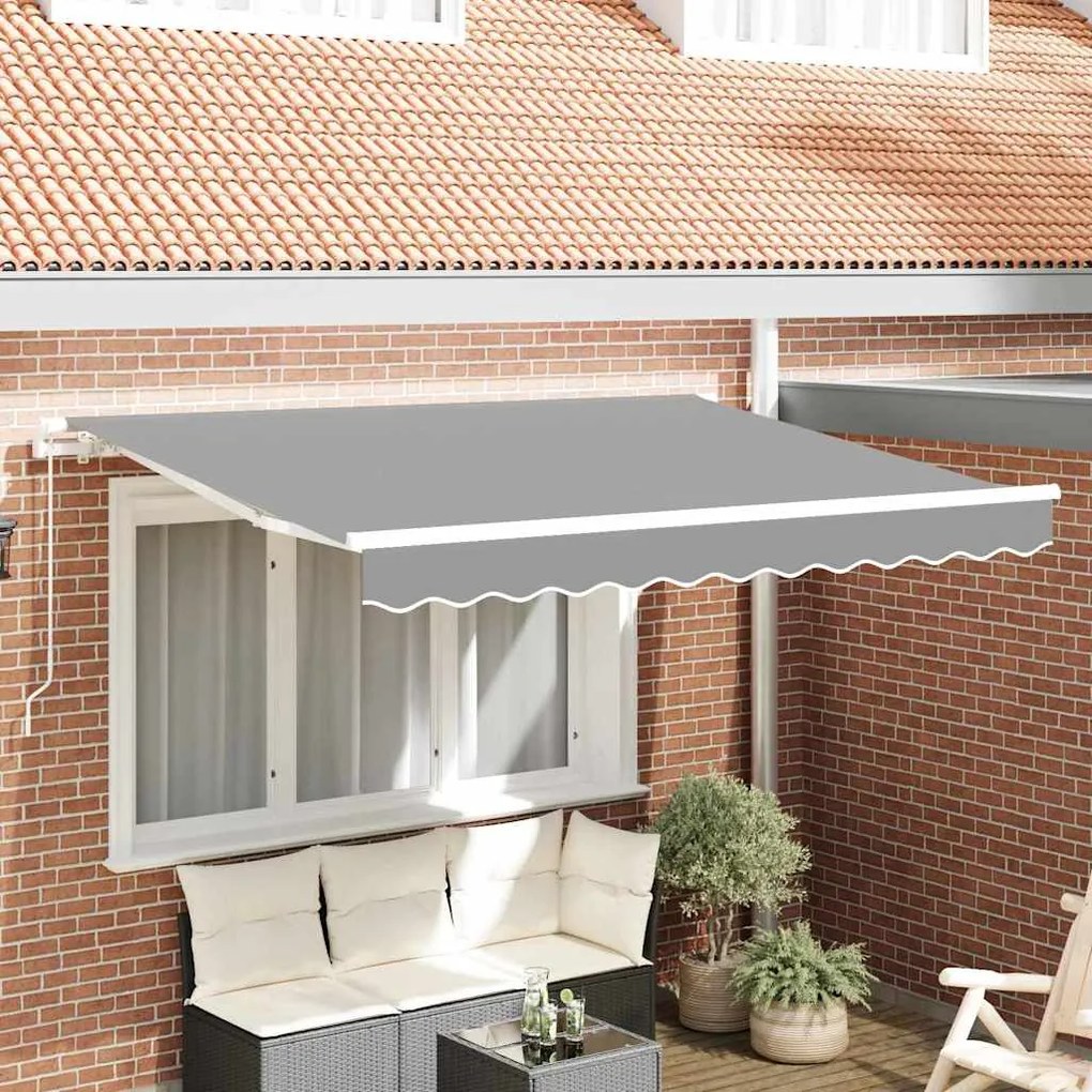 vidaXL Estrutura de Toldo Manual Branco 3,5 x 2 m Metal