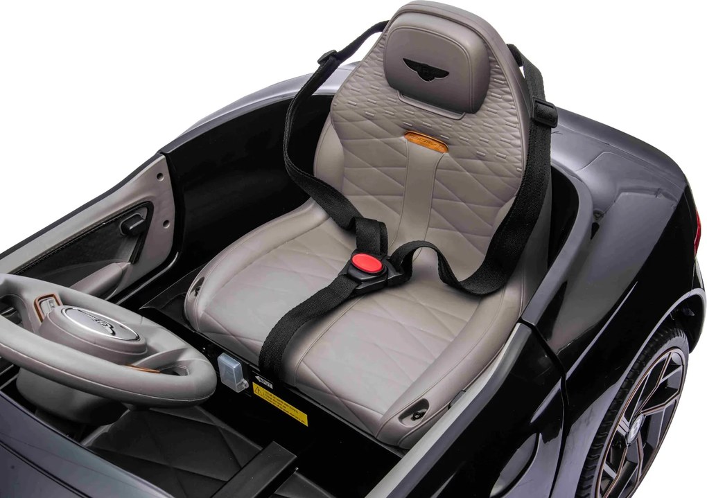 Carro elétrico para crianças Bentley Bacalar 12V, portas que se abrem para cima, controlo remoto 2,4 GHz, luzes LED, entrada USB/AUX, suspensão, bater