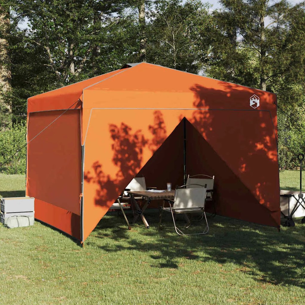 Tenda de Toldo Laranja 300 x 300 x 227 / 236 / 245 cm Tecido Oxford