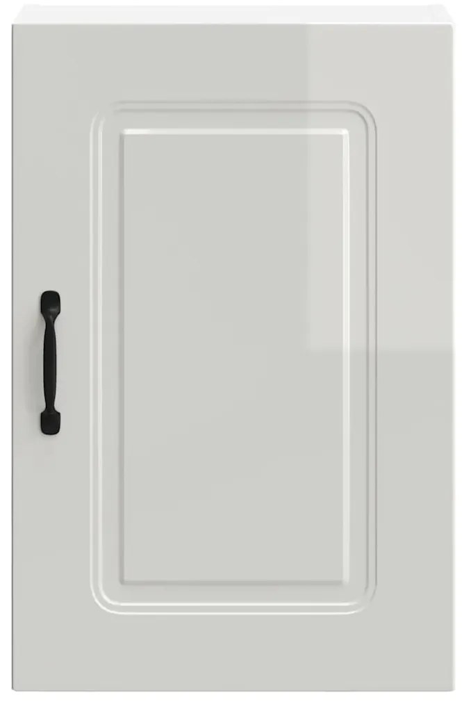 Armário de parede de cozinha Kalmar branco alto brilho