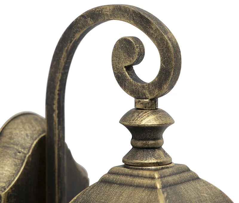 Candeeiro de parede exterior romântico bronze - London