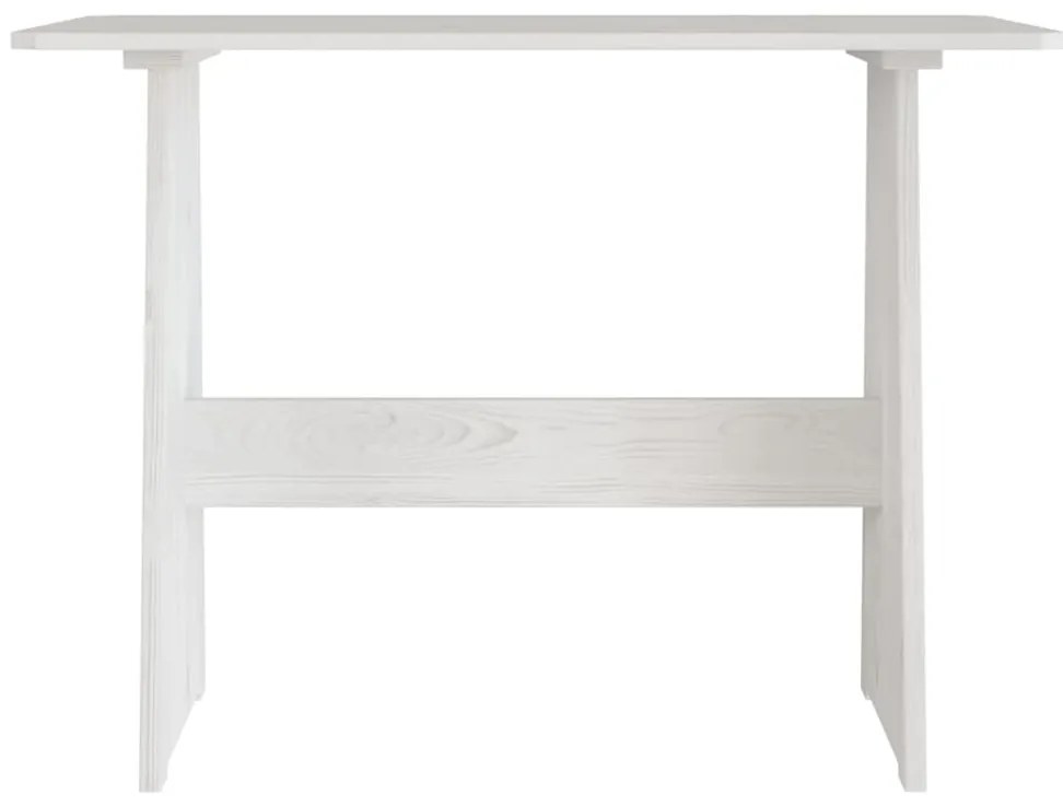 Mesa de jantar com banco REINE pinho maciço branco
