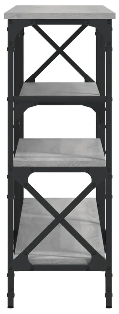 Mesa consola 150x29x76,5 cm derivados madeira cinzento sonoma