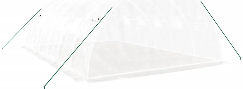 Estufa com estrutura de aço 24 m² 6x4x2 m branco