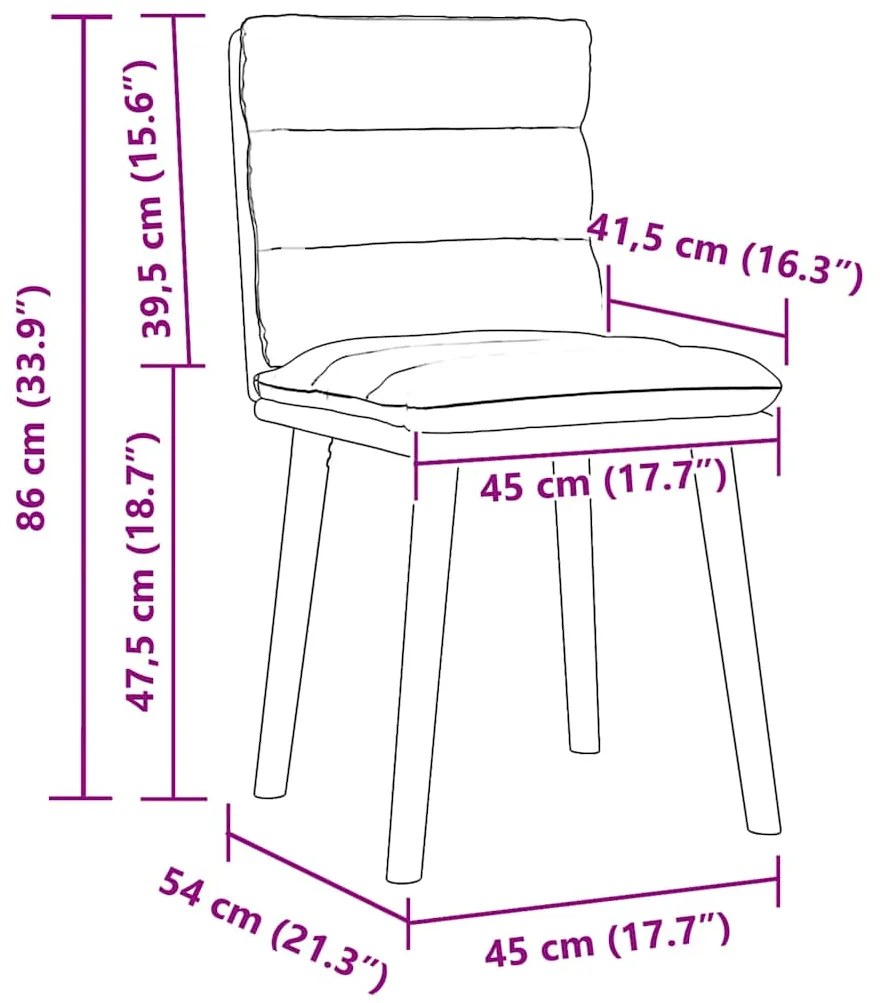 Cadeiras de jantar 2 pcs tecido preto
