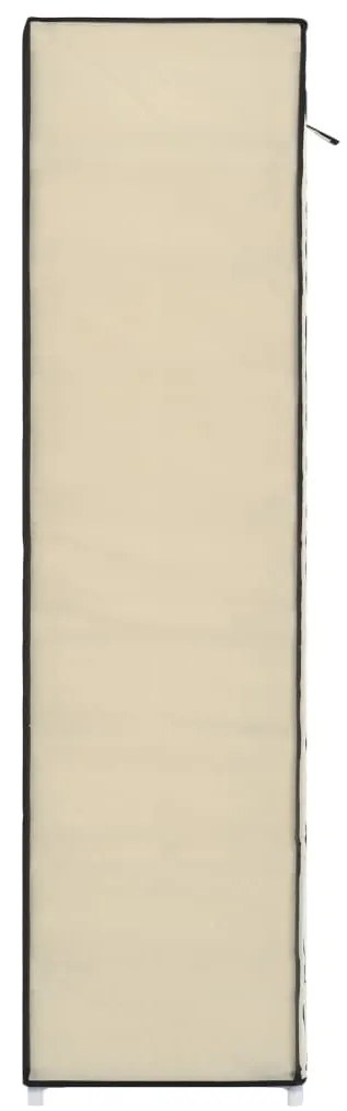 Sapateira com cobertura 115x28x110 cm tecido cor creme