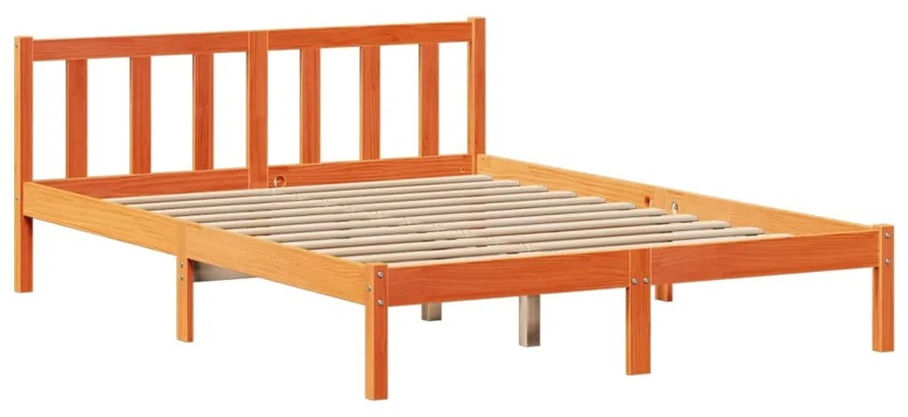 Cama com estante sem colchão 140x190 cm pinho maciço