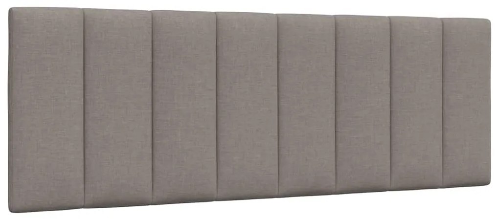 vidaXL Almofadão de cabeceira 140 cm tecido cinzento-acastanhado