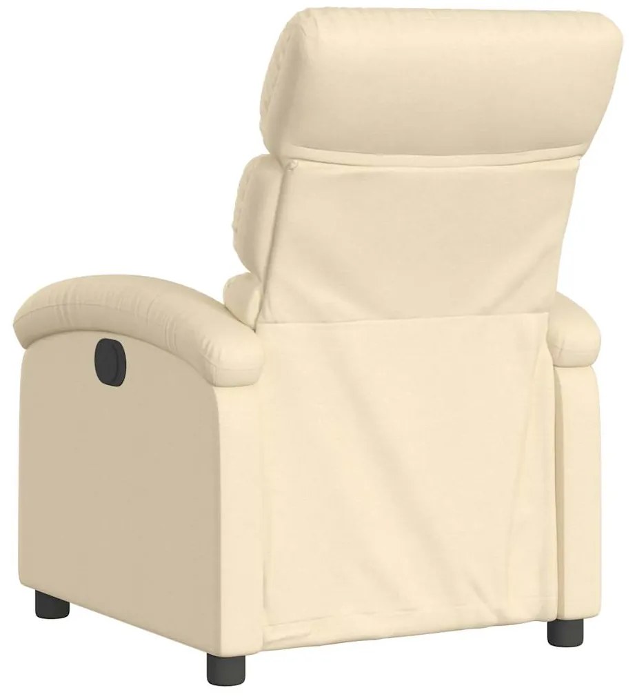 Poltrona reclinável tecido cor creme