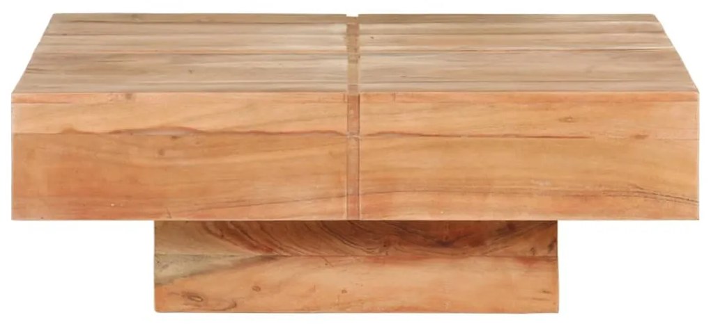 Mesa de centro 80x80x28 cm madeira de acácia maciça