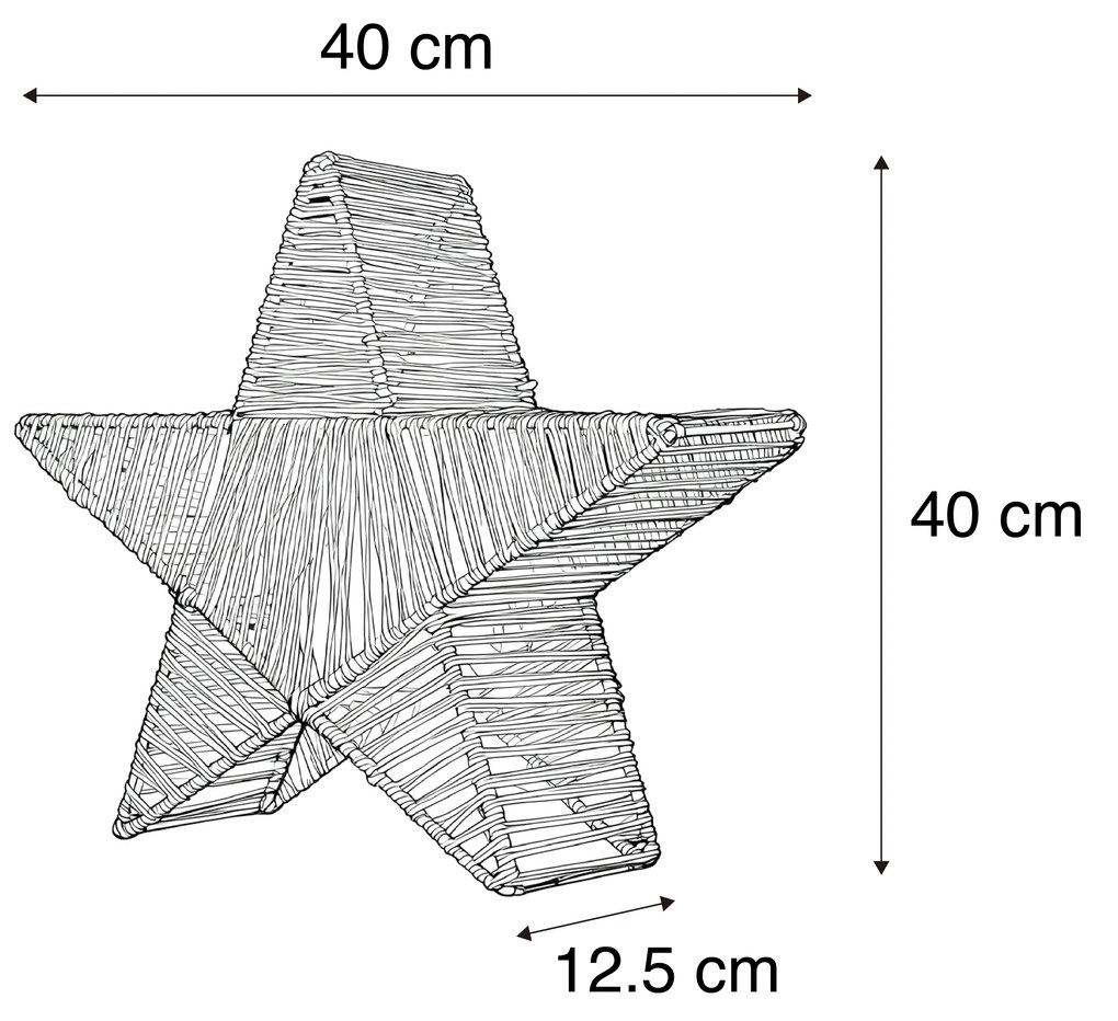 Candeeiro de Pé de Natal Castanho 40cm com LED Recarregável IP54 - Sisine