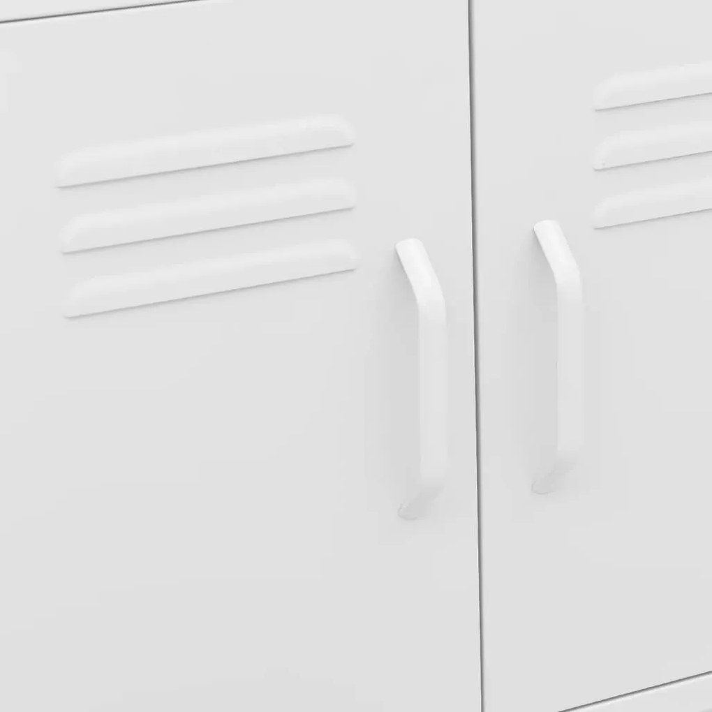 Armário de arrumação aço 60x35x56 cm branco