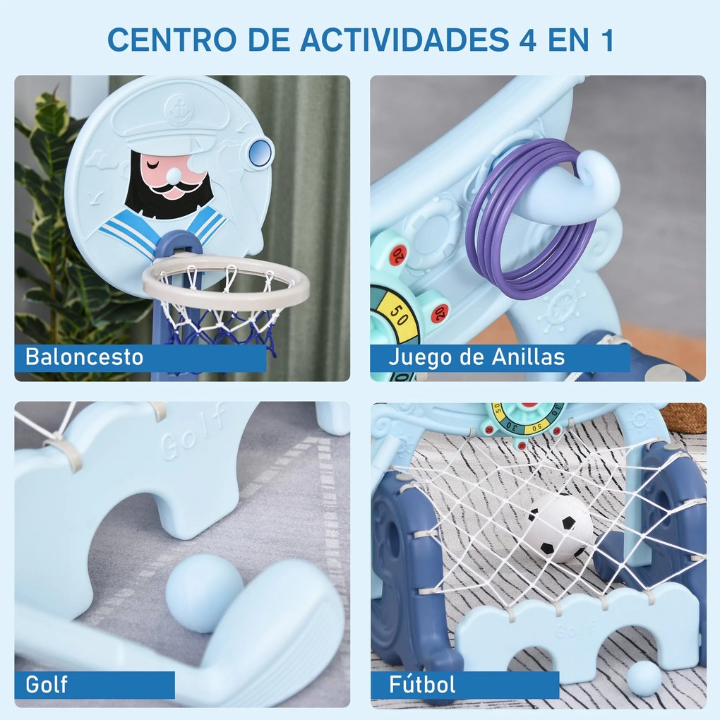 Tabela de Basquetebol 4 em 1 com Altura Ajustável para Crianças acima
