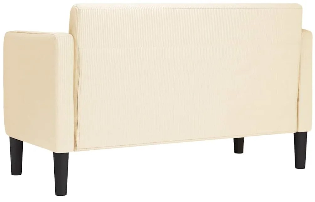 Sofá-luvas 109 cm tecido corduroy creme