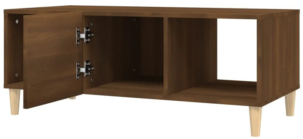 Mesa de centro 102x50x40 cm derivados madeira carvalho castanho