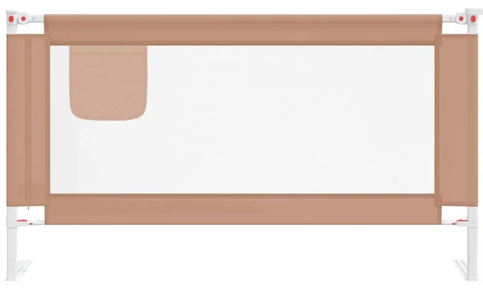 Barra segur. p/ cama infantil tecido 150x25cm cinza-acastanhado