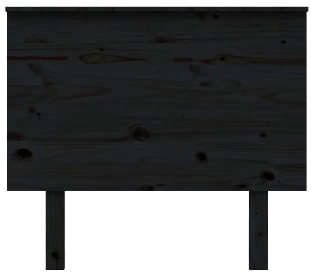 Cabeceira de cama 94x6x82,5 cm pinho maciço preto