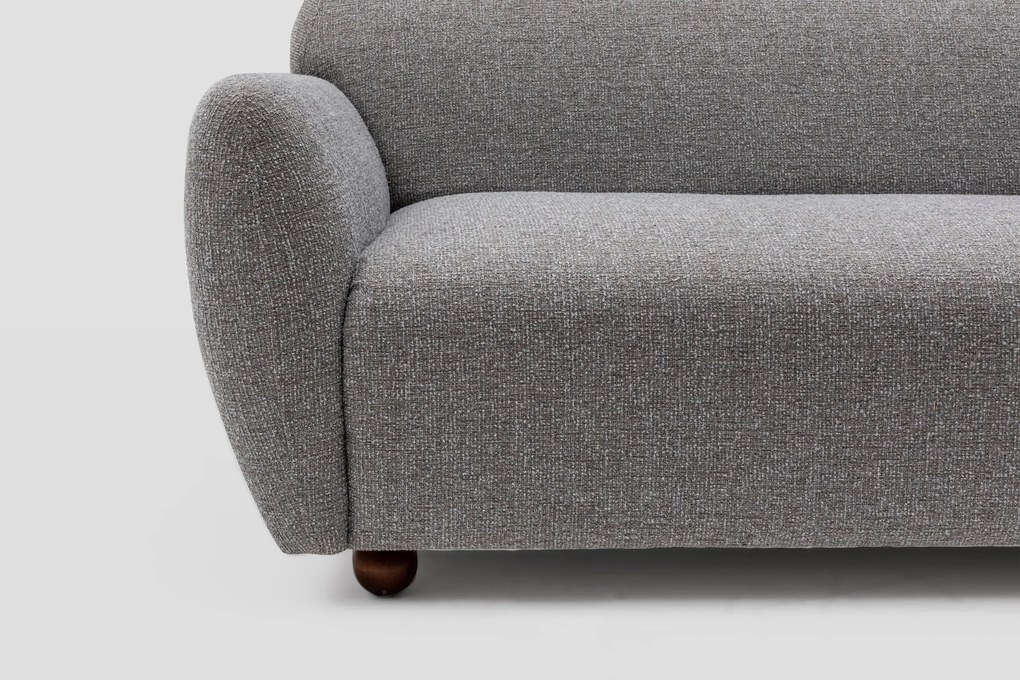 Sofá 3 Lugares "Stockholm" - Cinzento Claro com Pernas em Faia - 223x8