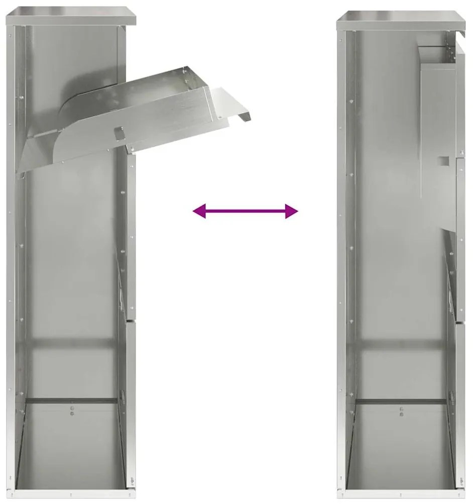 Caixa de entrega de pacotes 44x22x82 cm Aço Galvanizado