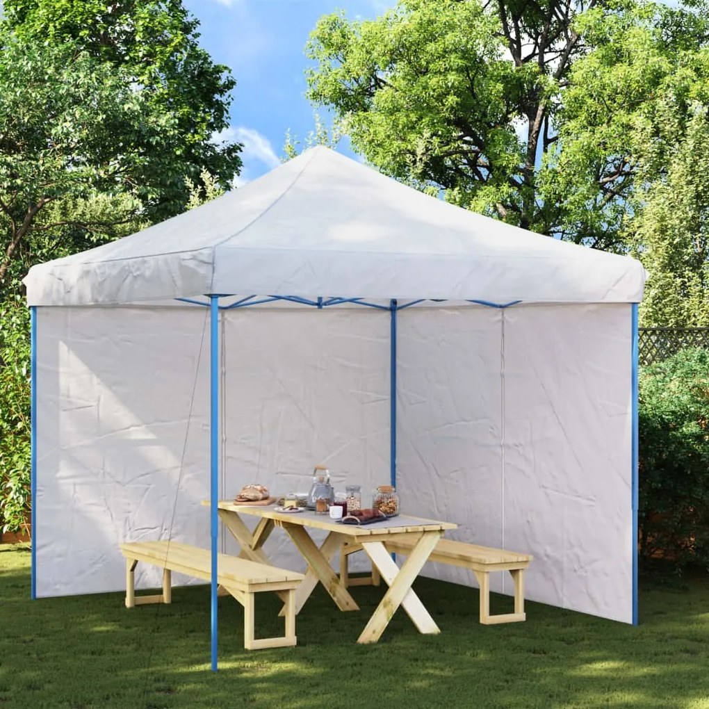 Parede lateral com fecho p/ tenda de festas 2 pcs PE branco