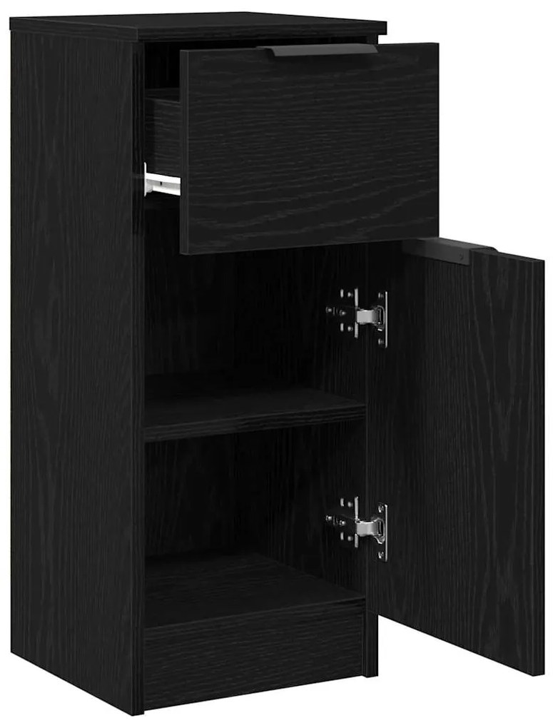 Aparador Carvalho Preto 30x30x70 cm MDF