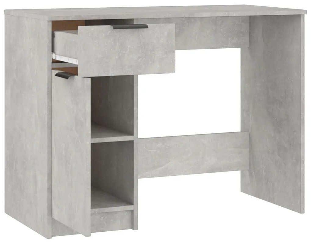 Secretária 100x50x75 cm derivados de madeira cinza cimento