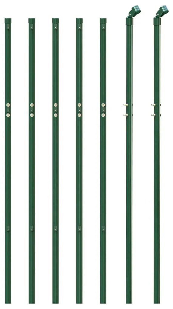 Cerca de malha de arame 1x10 m aço galvanizado verde