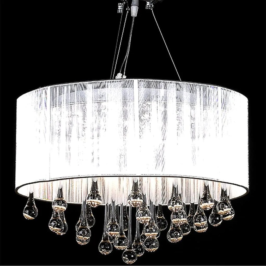 Lustre com 85 cristais branco