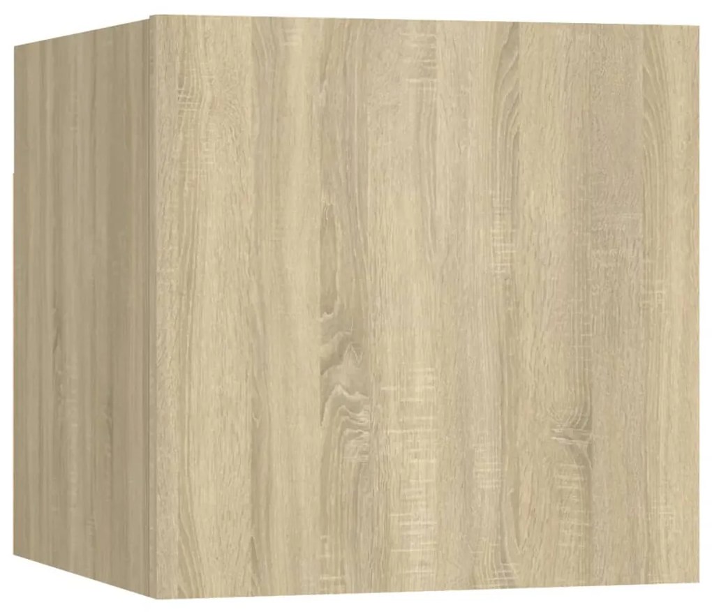 4pcs conjunto de móveis de TV derivados madeira carvalho sonoma