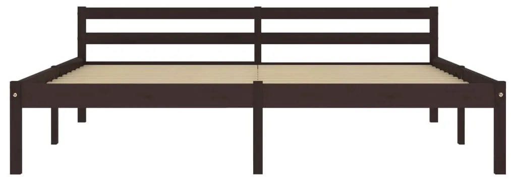 Estrutura de cama 180x200 cm pinho maciço castanho-escuro