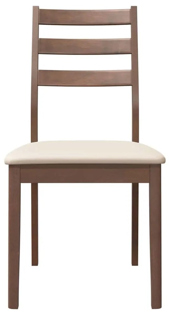 Cadeiras de jantar com almofadões 2 pcs madeira maciça castanho