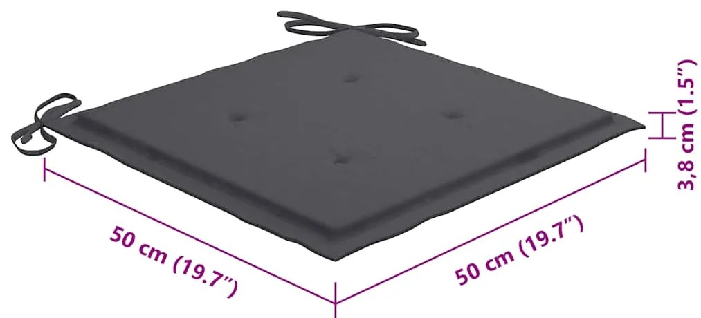 Cadeiras de jardim 6 pcs c/ almofadões madeira de acácia maciça