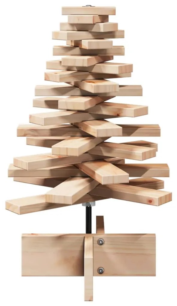 Árvore de Natal decorativa 60 cm madeira de pinho maciça