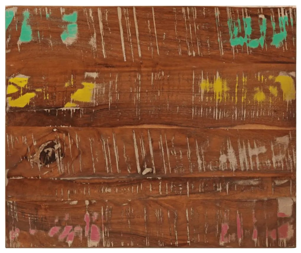 Tampo de mesa retangular 60x50x3,8 cm madeira recuperada maciça