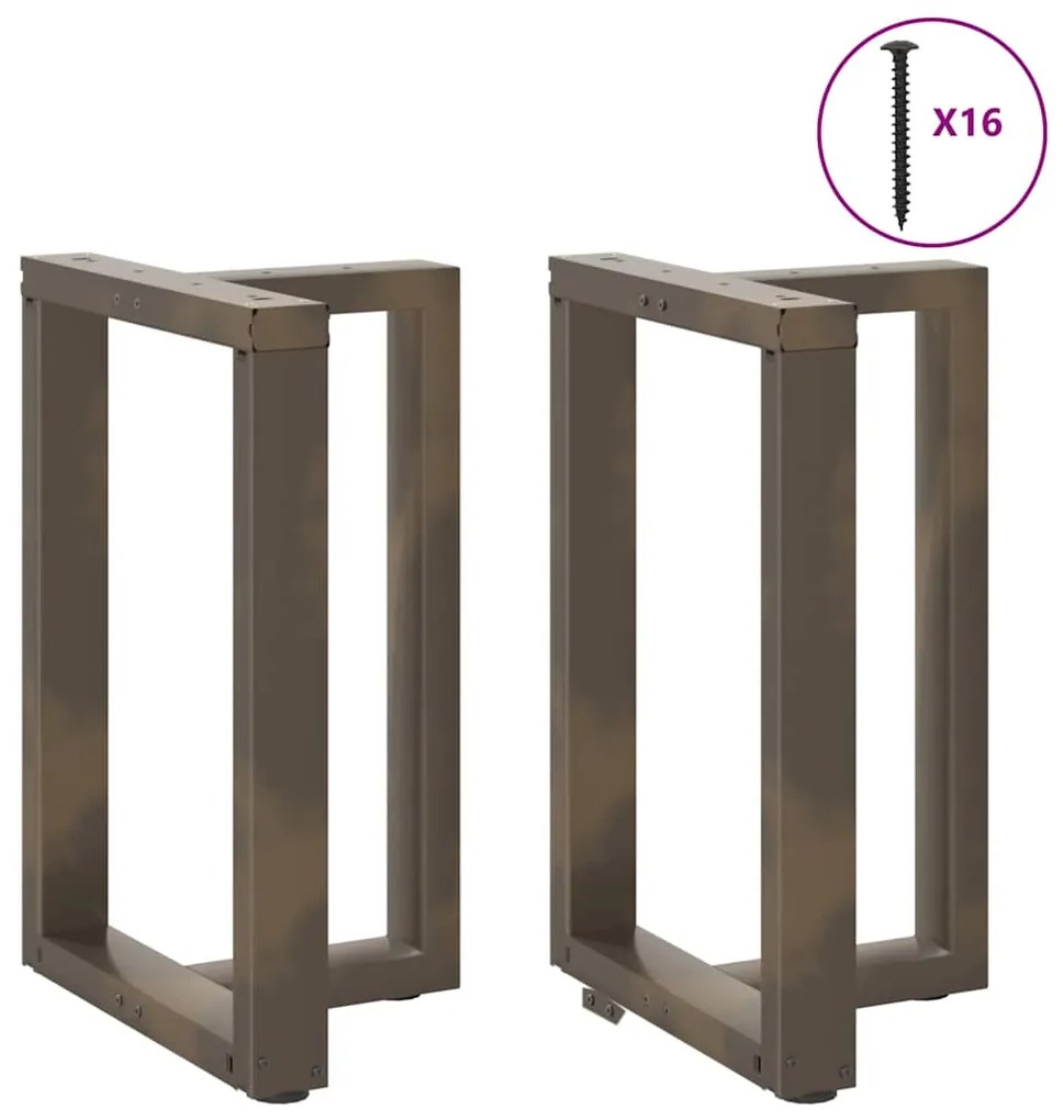 Pés de mesa de jantar em forma de T, 2 peças, preto, 50x35x(72-73) cm,