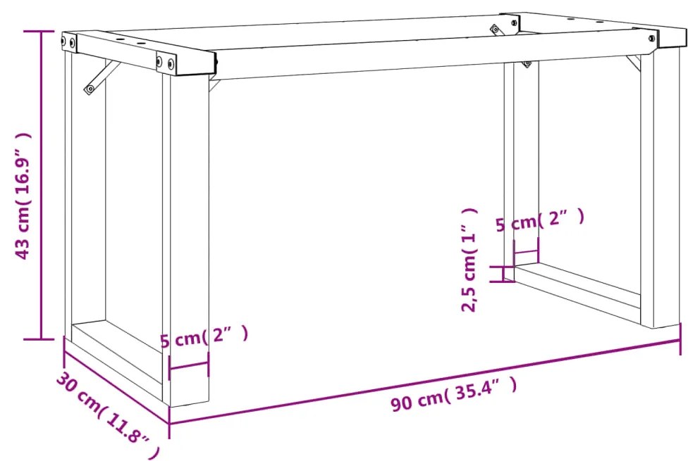 Pernas para mesa de centro estrutura em O aço