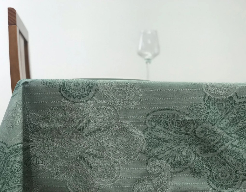 Toalha de mesa Algodão Verde Chá Flores