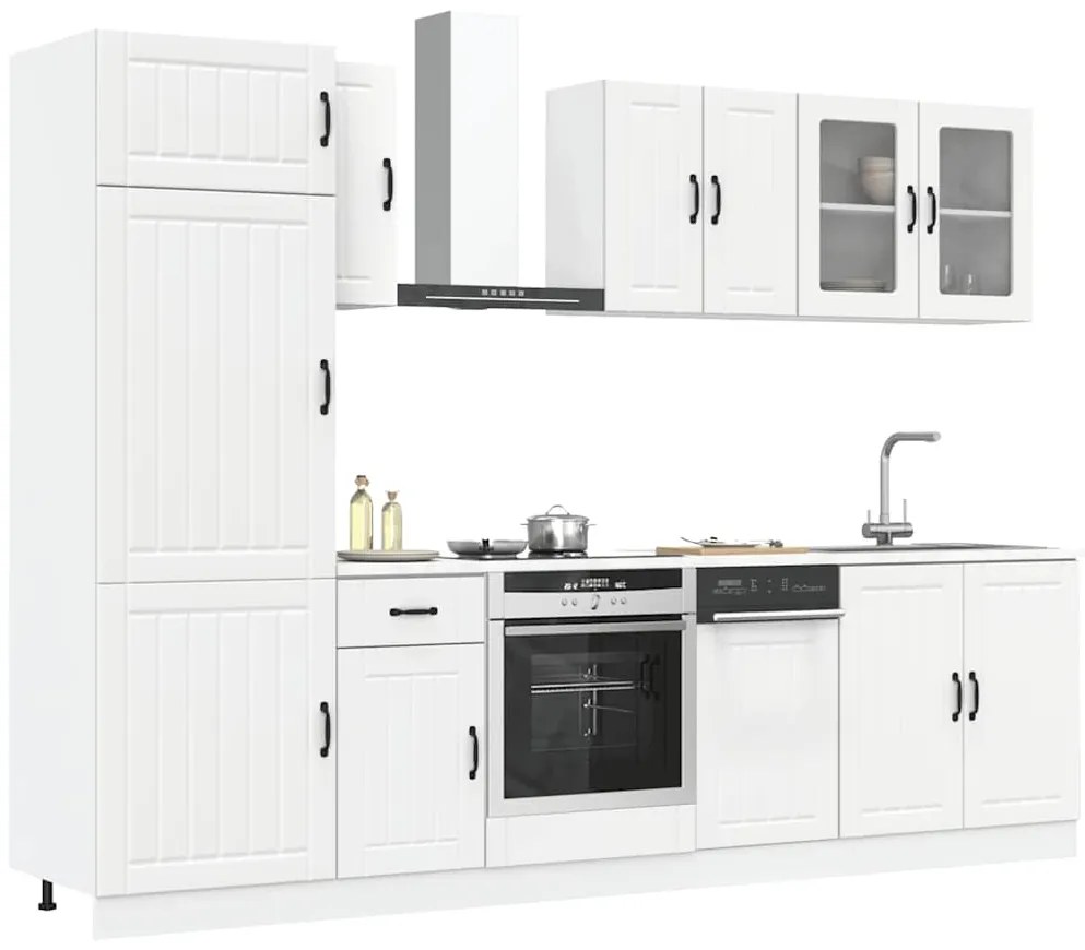 vidaXL 8 peças armário de cozinha conjunto Kalmar branco
