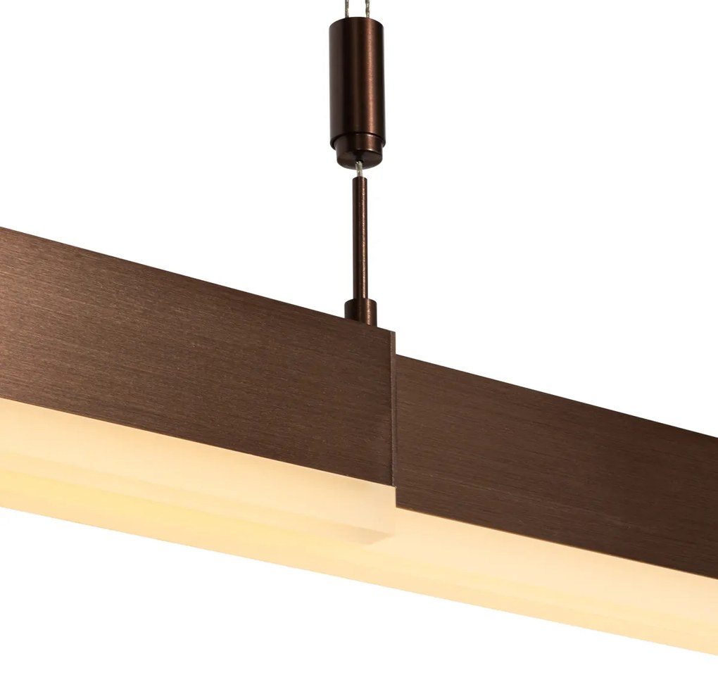 Candeeiro Pendente Ajustável Bronze Escuro c/ LED Dimerizável - Lamba Moderno