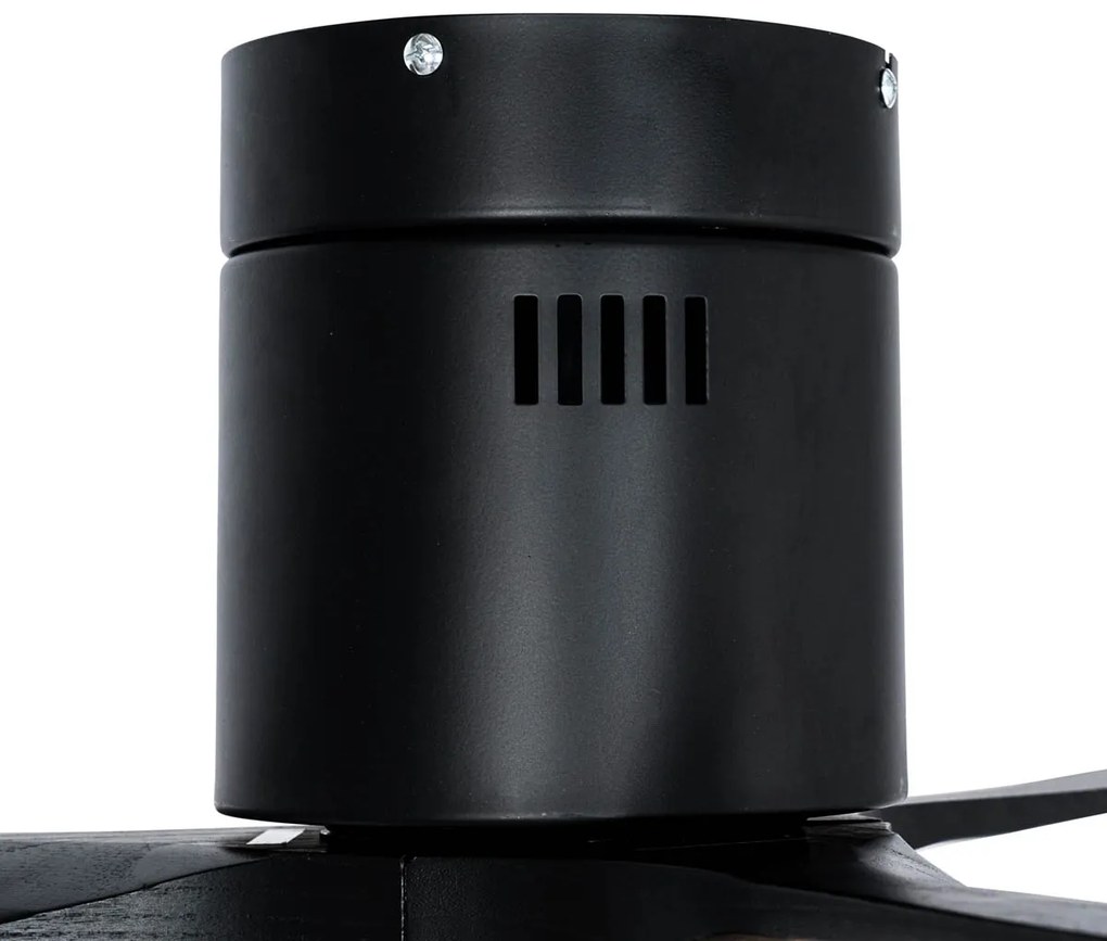 Ventilador de teto preto 132cm incl. LED regulável com controle remoto - Sofia