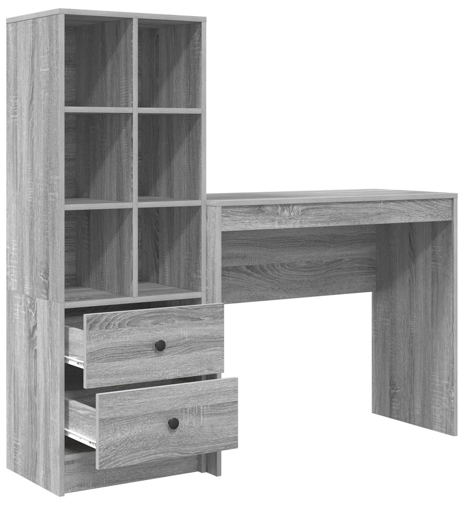 Mesa com Armazenamento Cinza Sonoma Madeira Derivada