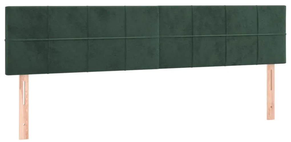 Cama boxspring com colchão 120x190 cm veludo verde-escuro