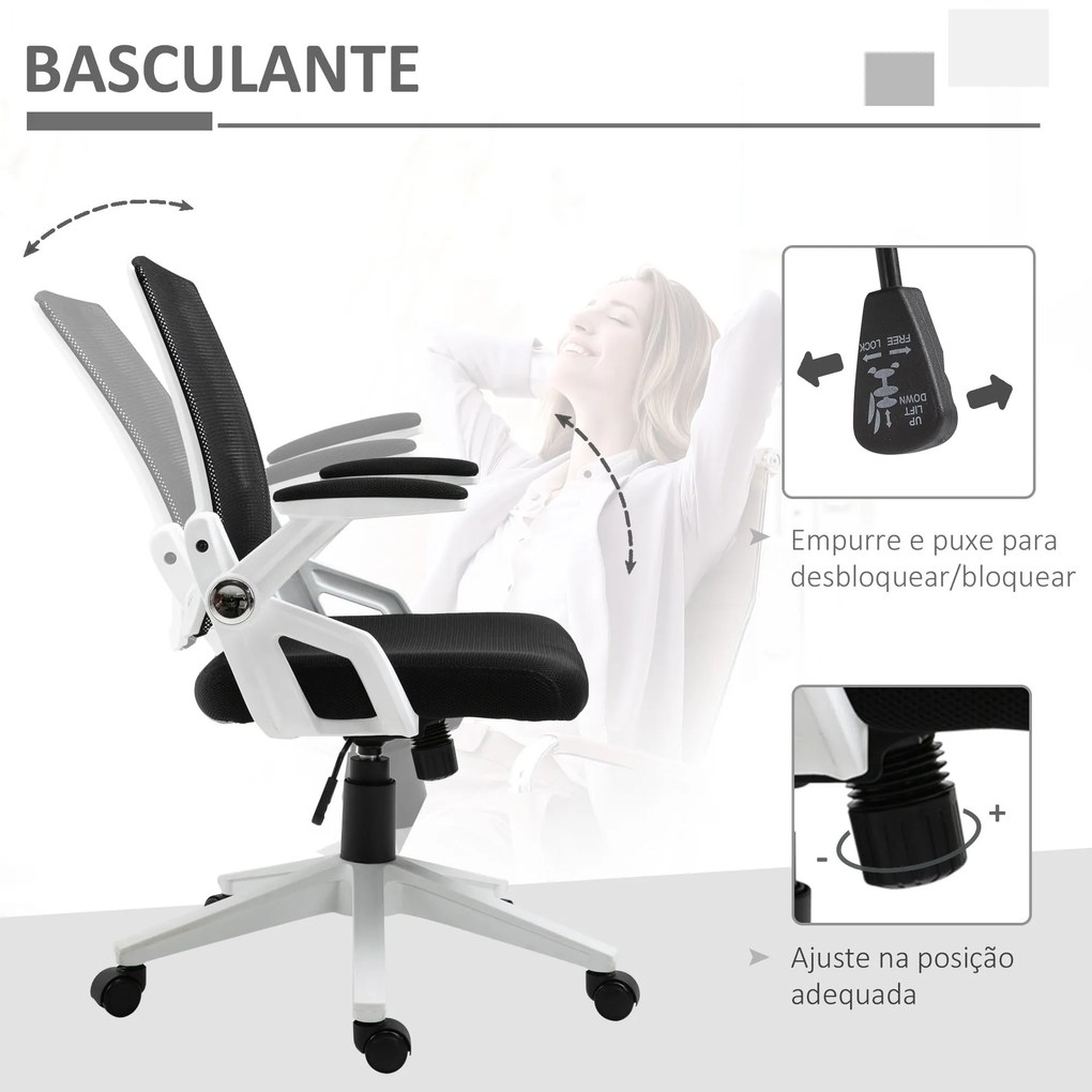 Vinsetto Cadeira de Escritório Ergonômica Cadeira de Escritório Bascul