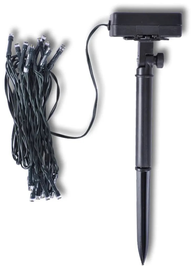 Bola topiária folhas artificiais 27 cm corda com LED solar 2 pcs