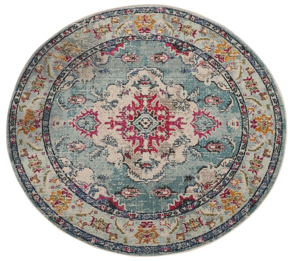 Tapete Woopamuk495 – Turquesa – 120x120 cm | Tribo Home